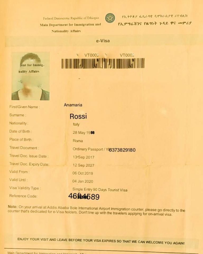 ethiopia tourist visa for indian